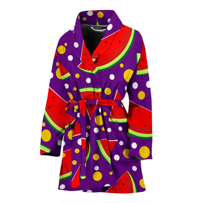 Watermelon Pattern Print Design WM010 Women Bathrobe