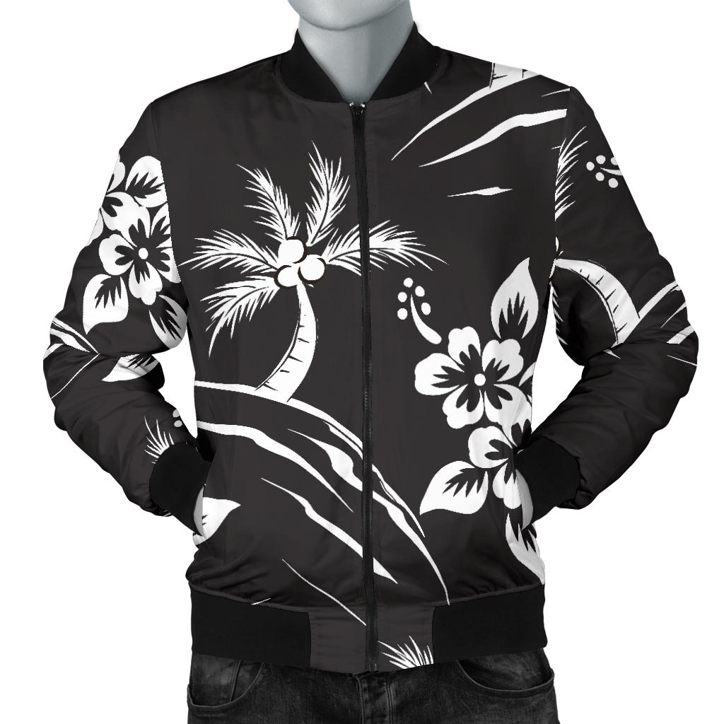 Palm Tree Pattern Print Design PT02 Men Bomber Jacket