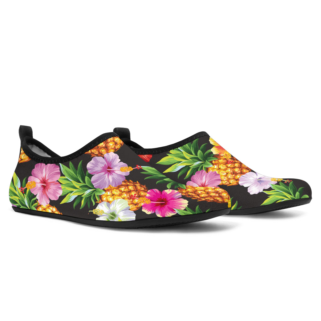 Pineapple Hibiscus Aqua Water Shoes