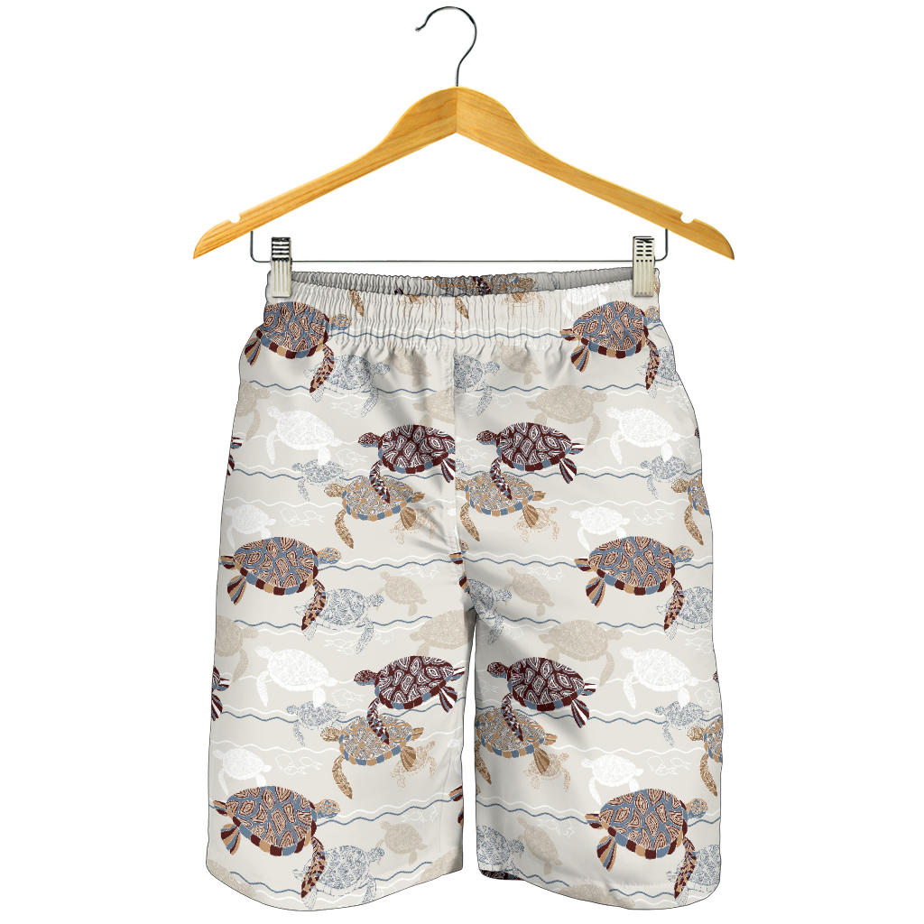 Sea Turtle Pattern Print Design T07 Mens Shorts