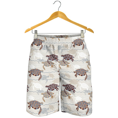 Sea Turtle Pattern Print Design T07 Mens Shorts