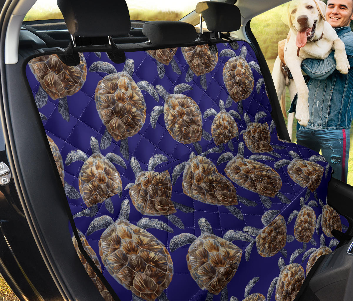 Sea Turtle Pattern Print Design T05 Rear Dog  Seat Cover