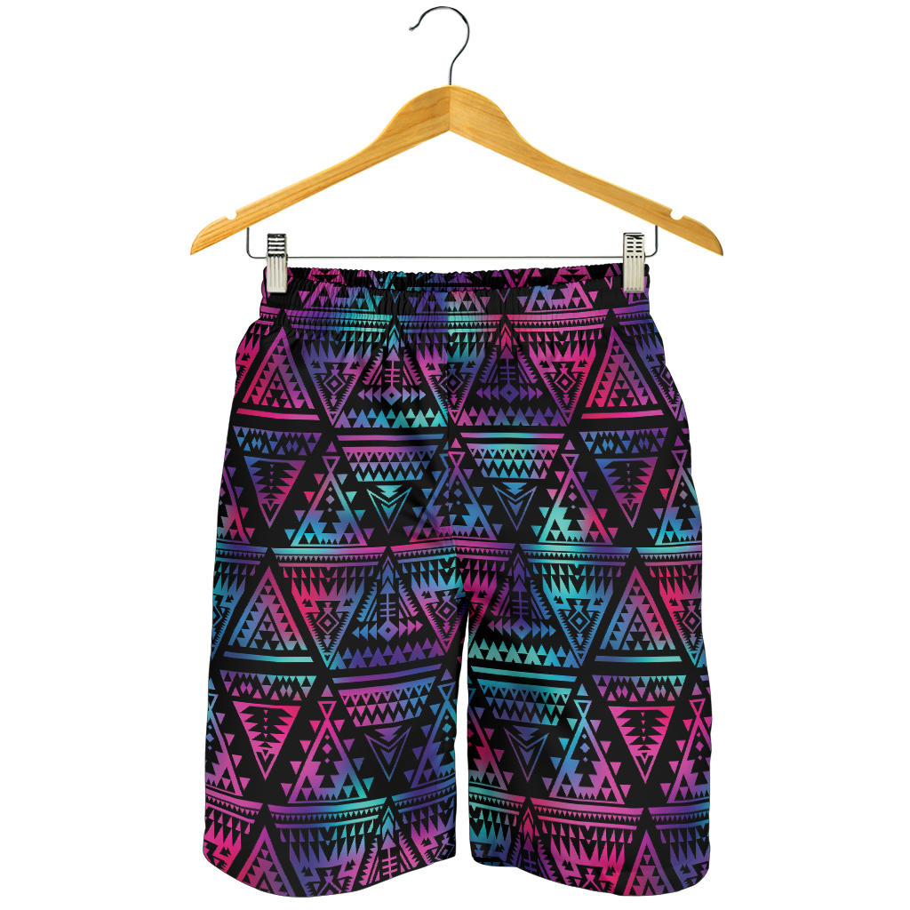 Tribal aztec Dark Multicolor Mens Shorts