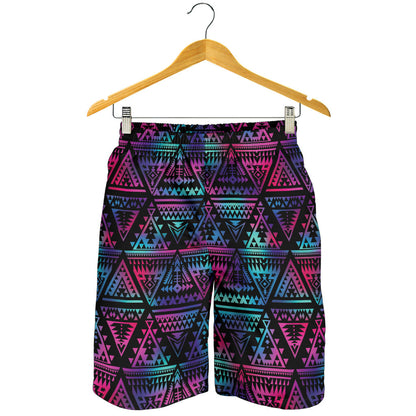 Tribal aztec Dark Multicolor Mens Shorts