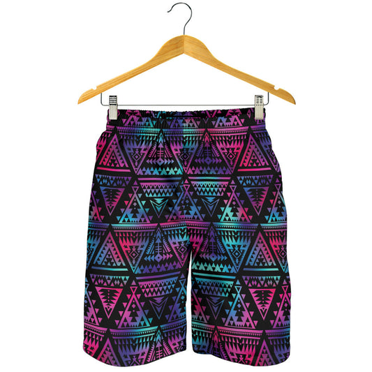 Tribal aztec Dark Multicolor Mens Shorts