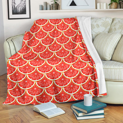 Grapefruit Pattern Print Design GF07 Fleece Blanket