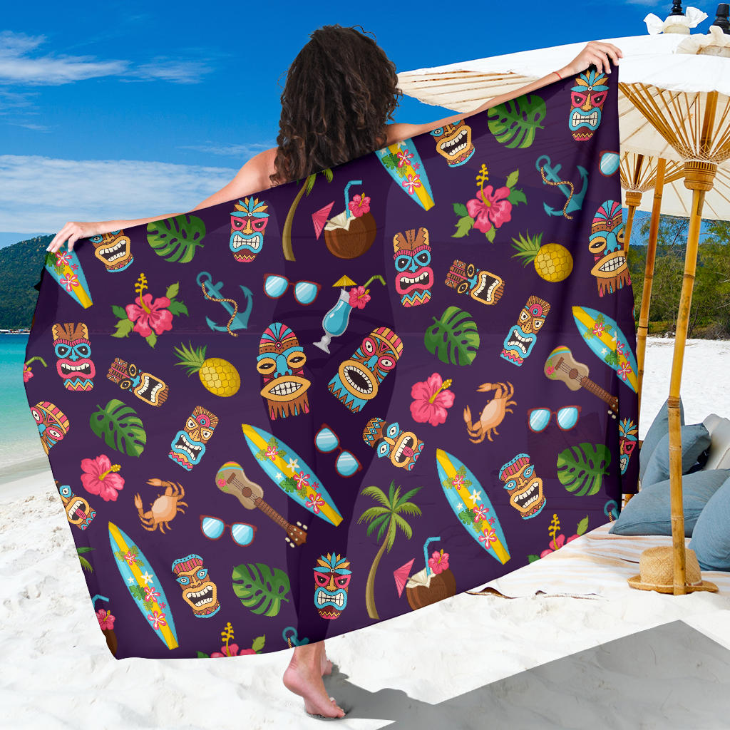 Hawaiian Themed Pattern Print Design H024 Sarong Pareo Wrap