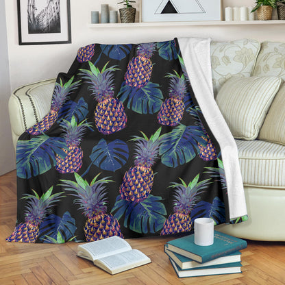 Pineapple Pattern Print Design PP04 Fleece Blanket