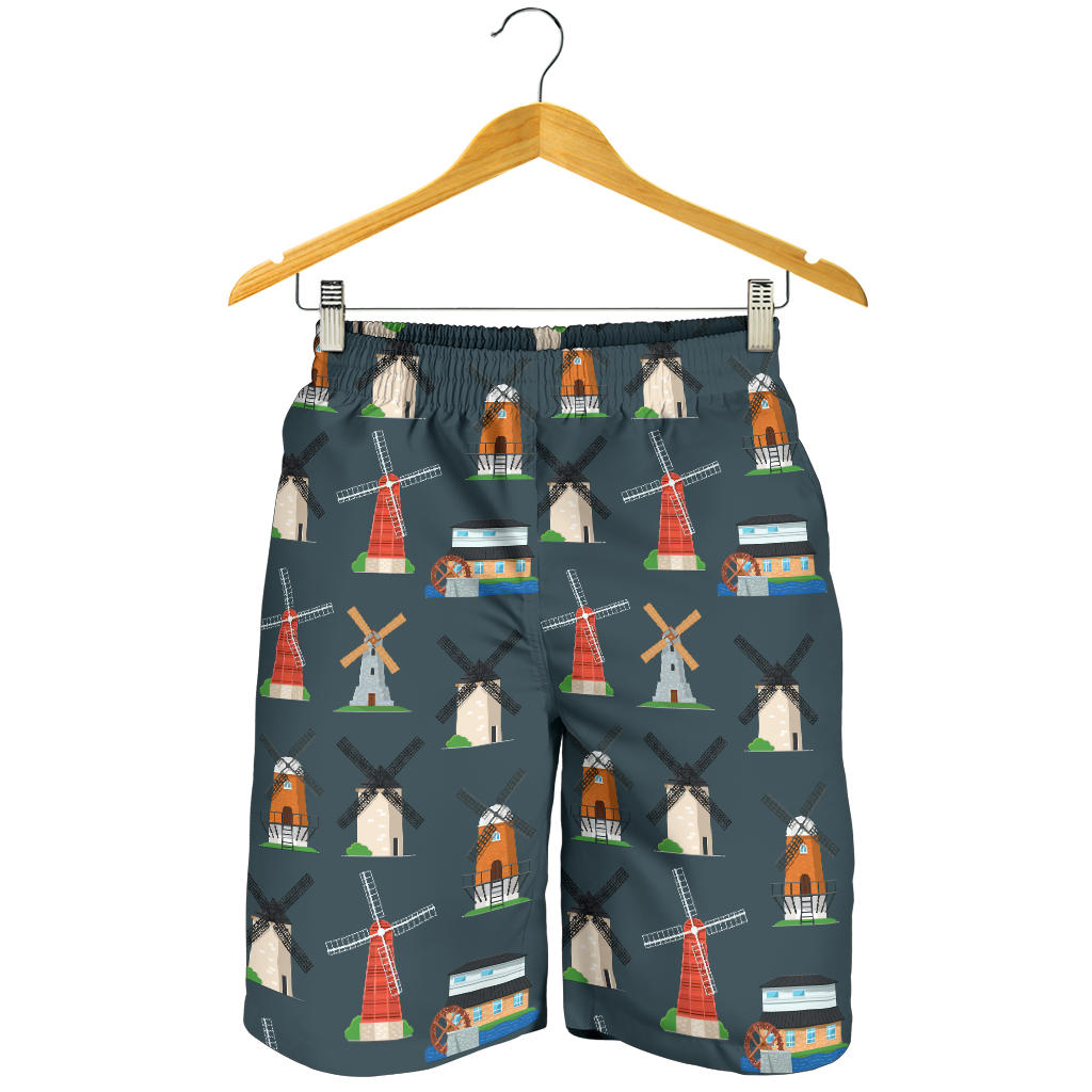 Windmill Pattern Print Design 04 Mens Shorts