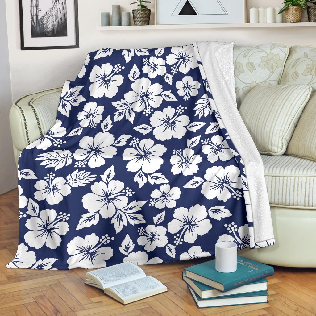 Hibiscus Pattern Print Design HB012 Fleece Blanket