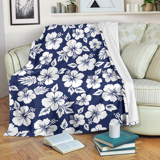 Hibiscus Pattern Print Design HB012 Fleece Blanket