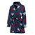 Heart Knit Pattern Print Design HE05 Women Bathrobe