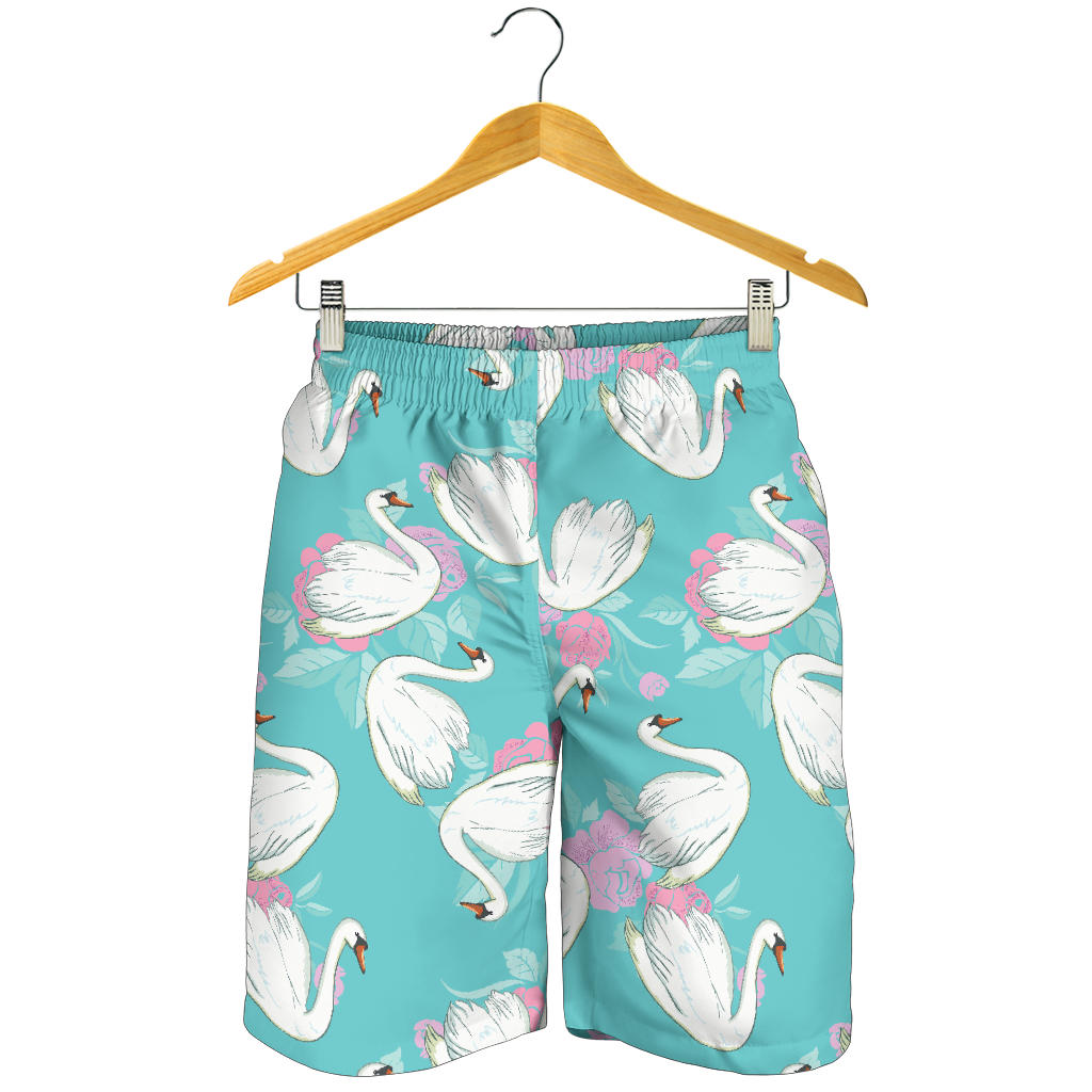 Swan Pattern Print Design 03 Mens Shorts