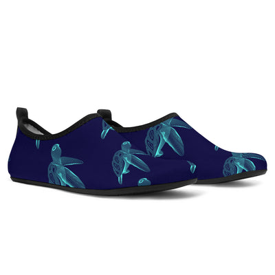 Sea Turtle Pattern Print Design T04 Aqua Water Shoes