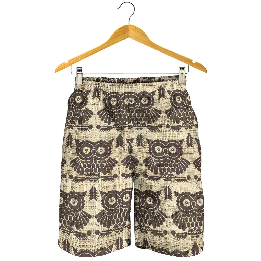 Owl Pattern Print Design A01 Mens Shorts