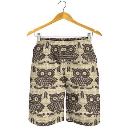 Owl Pattern Print Design A01 Mens Shorts