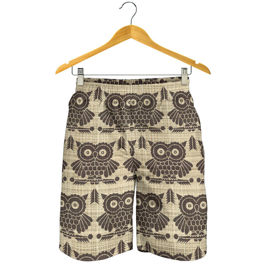 Owl Pattern Print Design A01 Mens Shorts