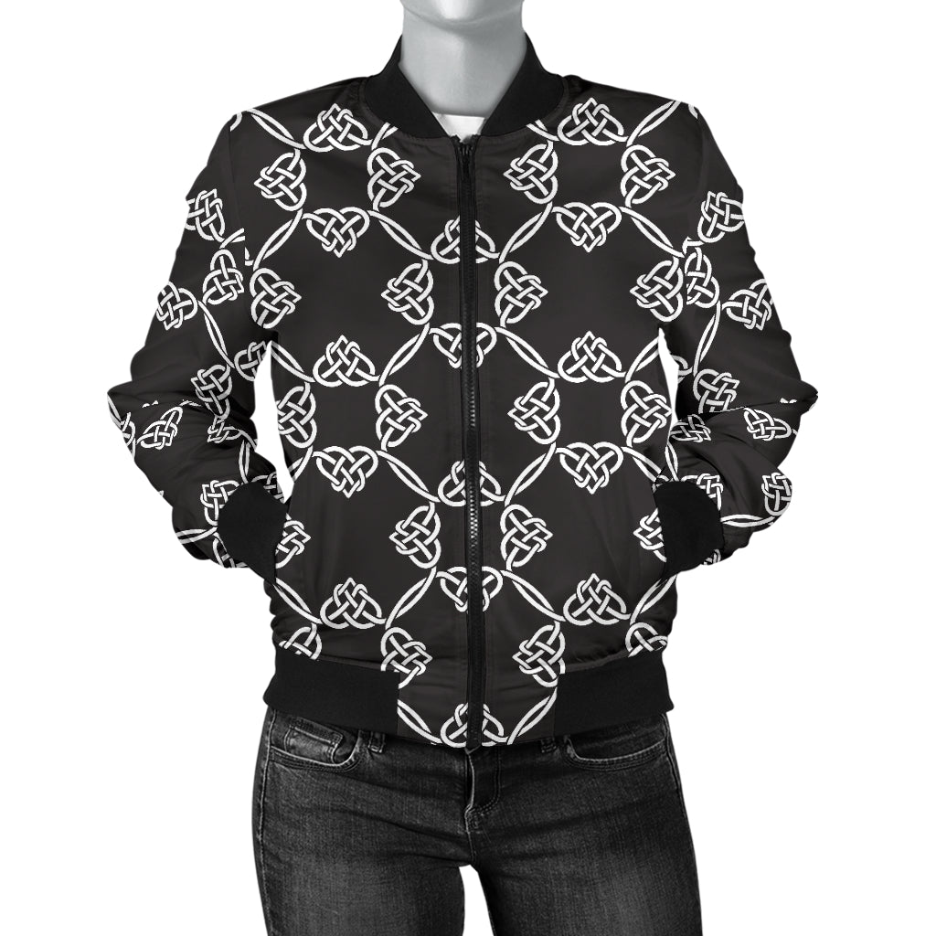 Celtic Pattern Print Design 06 Women's Bomber Jacket