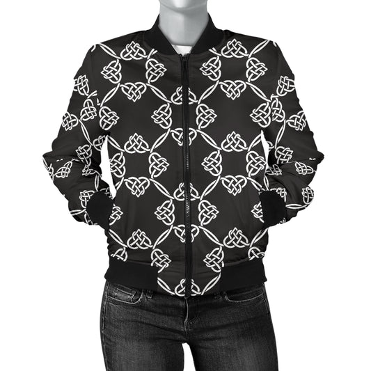 Celtic Pattern Print Design 06 Women's Bomber Jacket