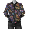 Butterfly Pattern Print Design 013 Women's Bomber Jacket