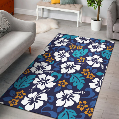 Hibiscus Pattern Print Design HB030 Area Rugs