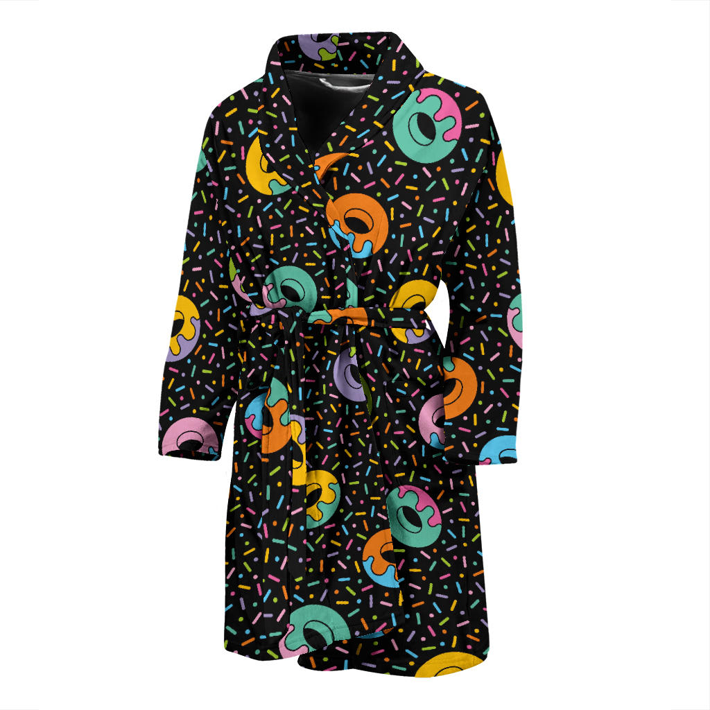 Donut Pattern Print Design DN012 Men Bathrobe