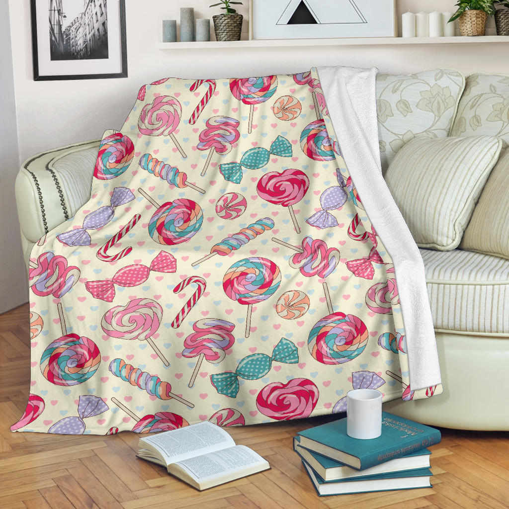 Candy Pattern Print Design CA04 Fleece Blanket