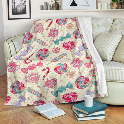Candy Pattern Print Design CA04 Fleece Blanket