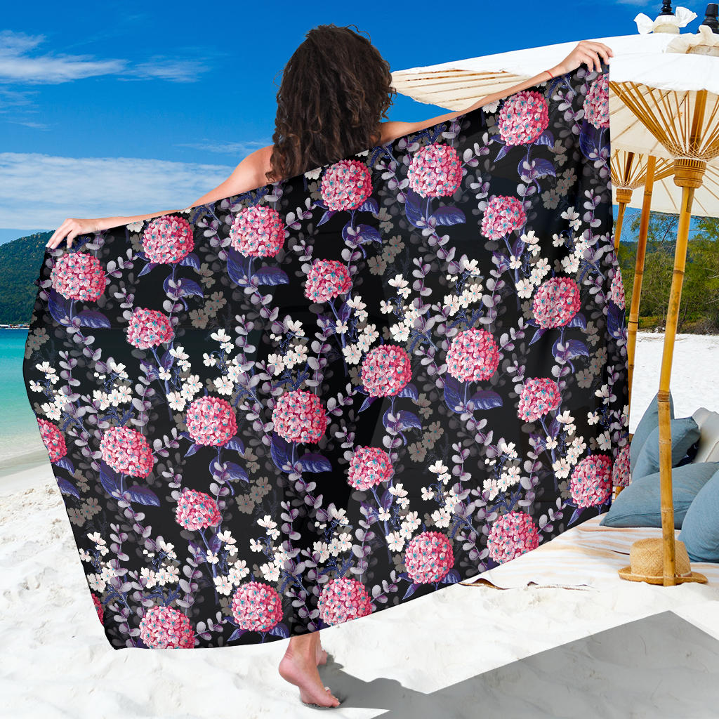 Hydrangea Pattern Print Design HD04 Sarong Pareo Wrap