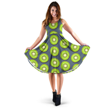 Kiwi Pattern Print Design KW06 Midi Dress