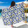 Daffodils Pattern Print Design DF08 Sarong Pareo Wrap