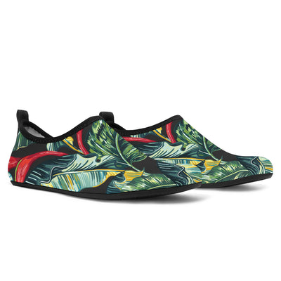 Bird Of Paradise Pattern Print Design BOP06 Aqua Water Shoes