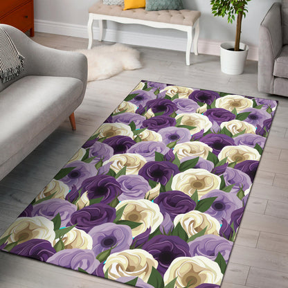 Lisianthus Pattern Print Design LT01 Area Rugs