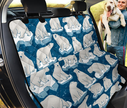 Polar Bear Pattern Print Design PB03 Rear Dog  Seat Cover