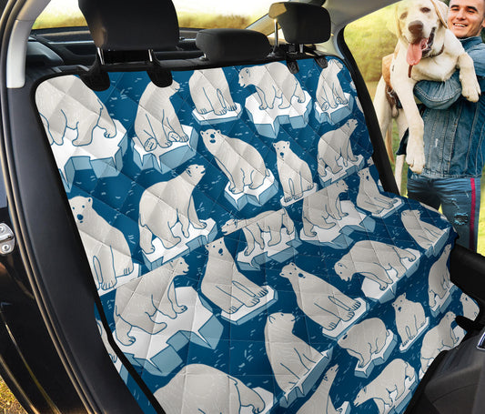 Polar Bear Pattern Print Design PB03 Rear Dog  Seat Cover