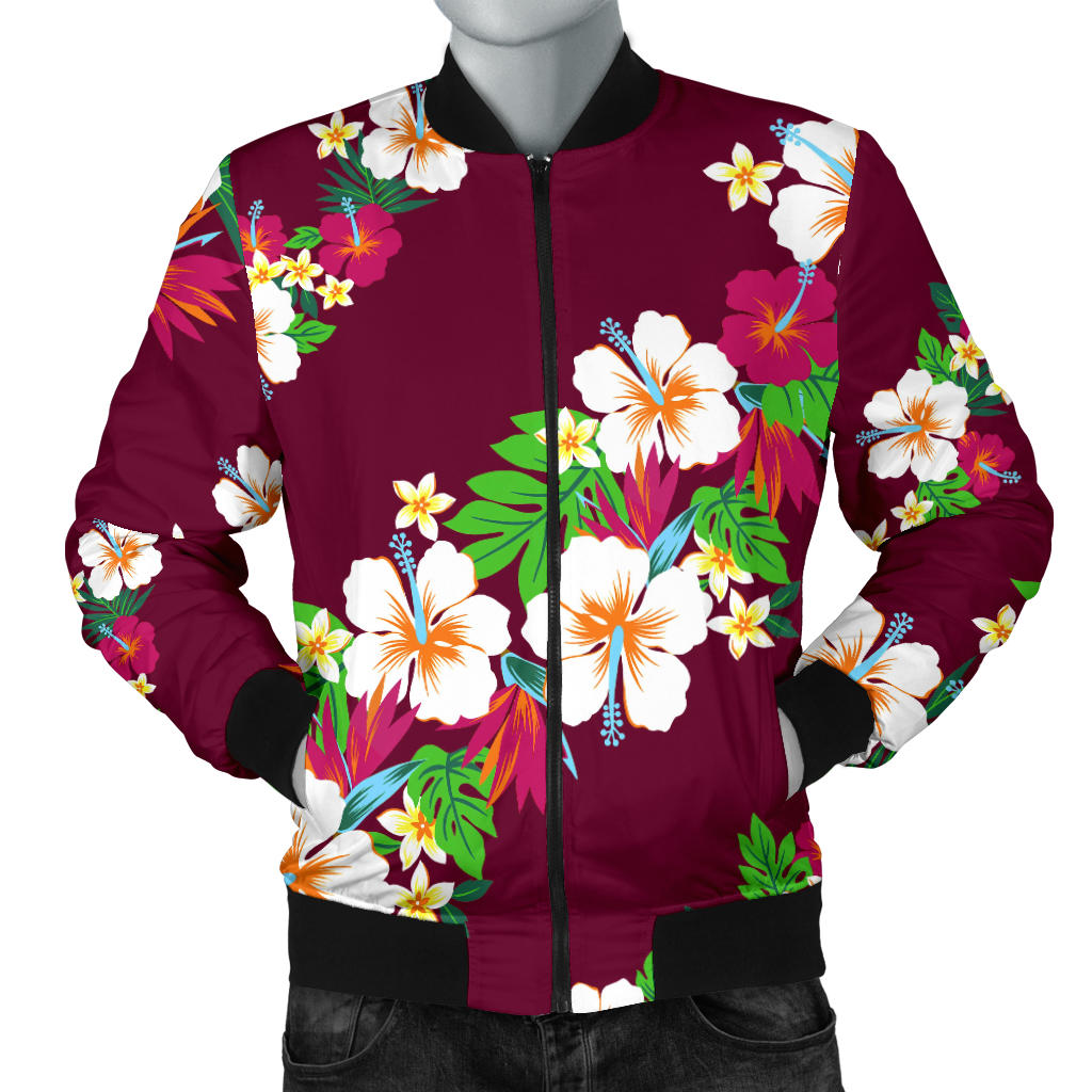 Hawaiian Themed Pattern Print Design H06 Men Bomber Jacket