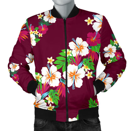 Hawaiian Themed Pattern Print Design H06 Men Bomber Jacket