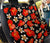 Red Hibiscus Pattern Print Design HB022 Rear Dog  Seat Cover