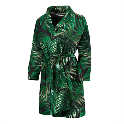 Tropical Flower Pattern Print Design TF012 Men Bathrobe