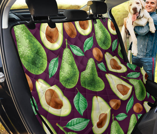 Avocado Pattern Print Design AC08 Rear Dog  Seat Cover