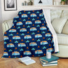 Camper Pattern Camping Themed No 3 Print Fleece Blanket