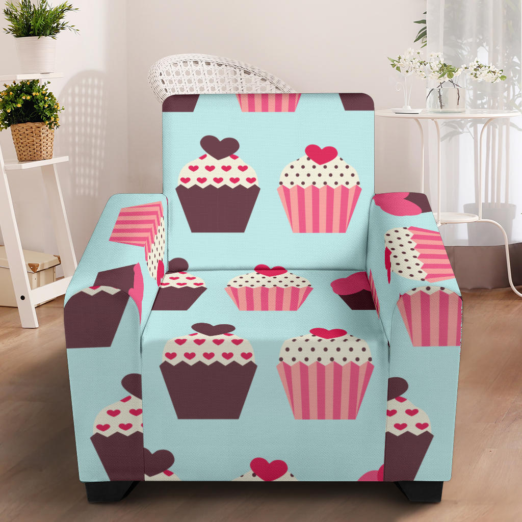 CupCake Print Pattern Armchair Slipcover