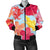 Hibiscus Pattern Print Design HB020 Women Bomber Jacket