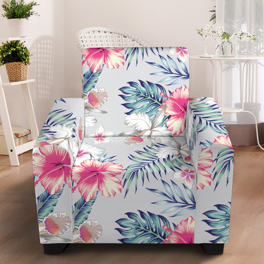 Hibiscus Print Armchair Slipcover