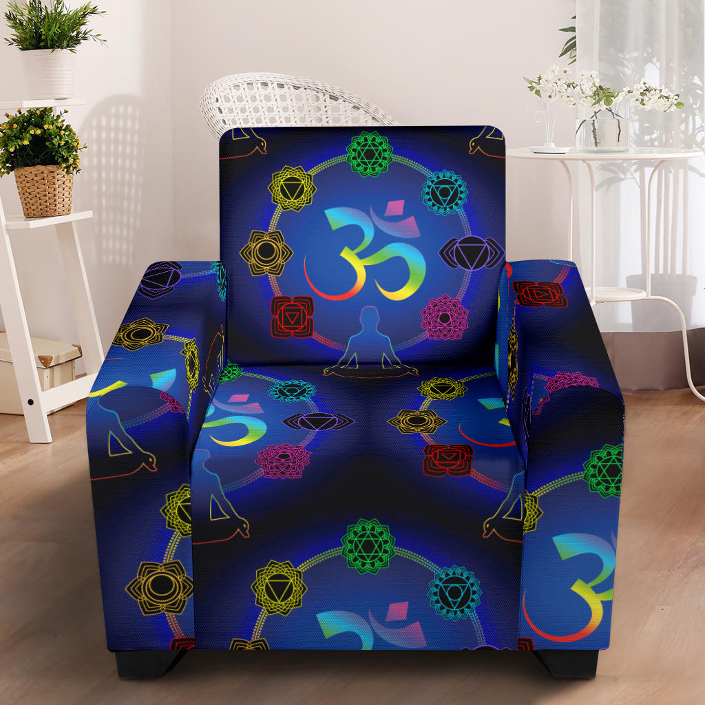 Chakra Zen Yoga OM Armchair Slipcover