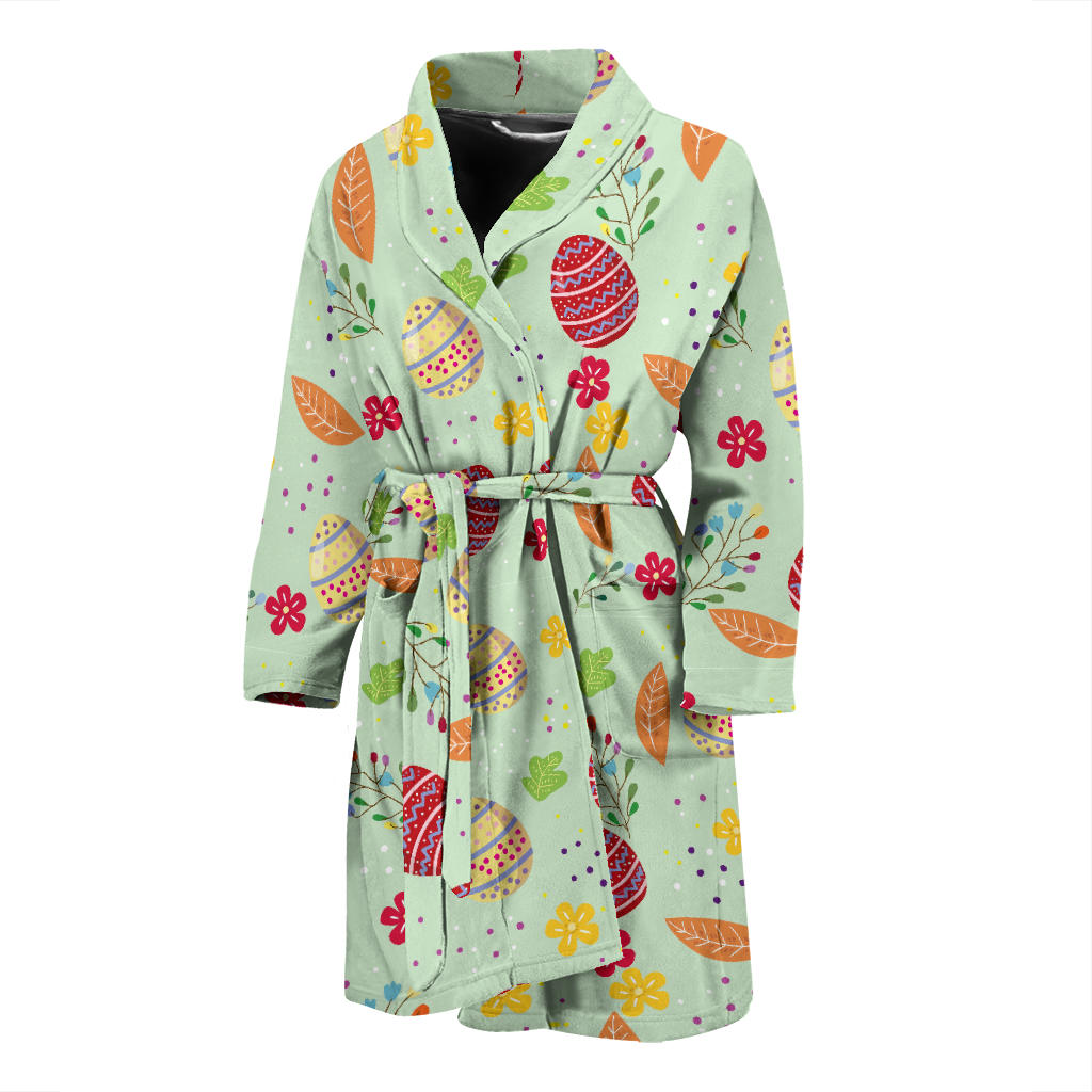 Easter Eggs Pattern Print Design RB07 Men Bathrobe