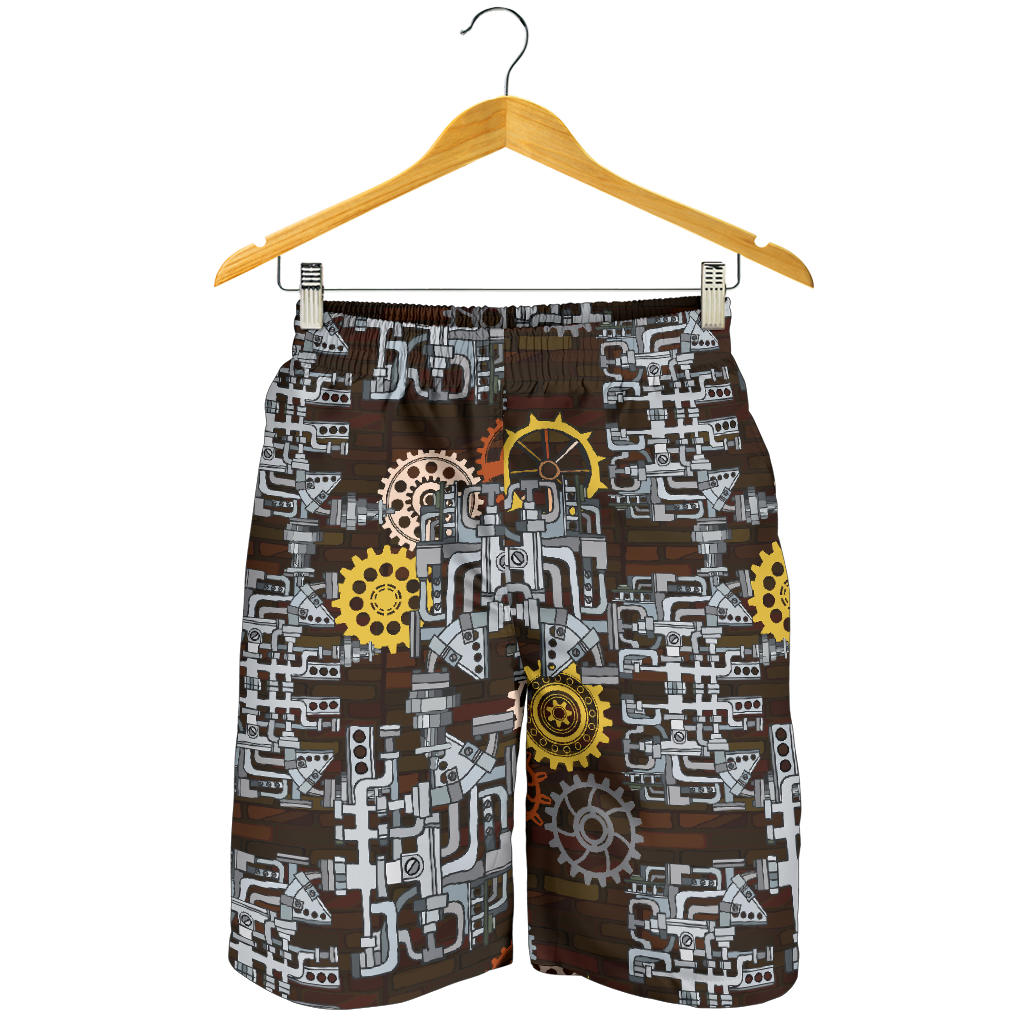 Mechanic Pattern Print Design 04 Mens Shorts