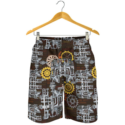 Mechanic Pattern Print Design 04 Mens Shorts