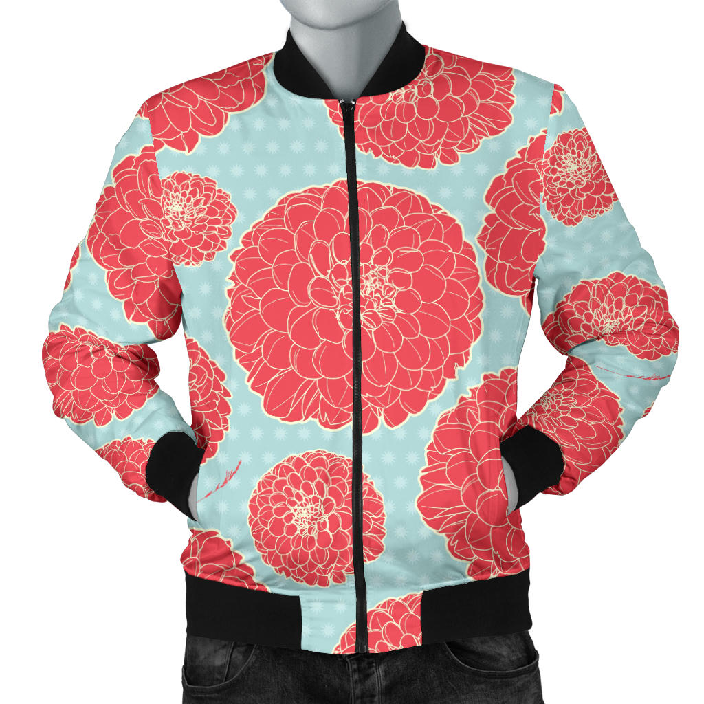 Marigold Pattern Print Design MR03 Men Bomber Jacket