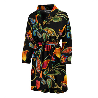 Tulip Boho Pattern Print Design TP09 Men Bathrobe